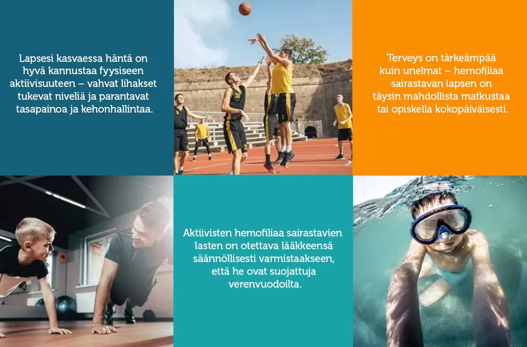 Vinkkejä hemofiliaa sairastavan lapsen vanhemmille.
